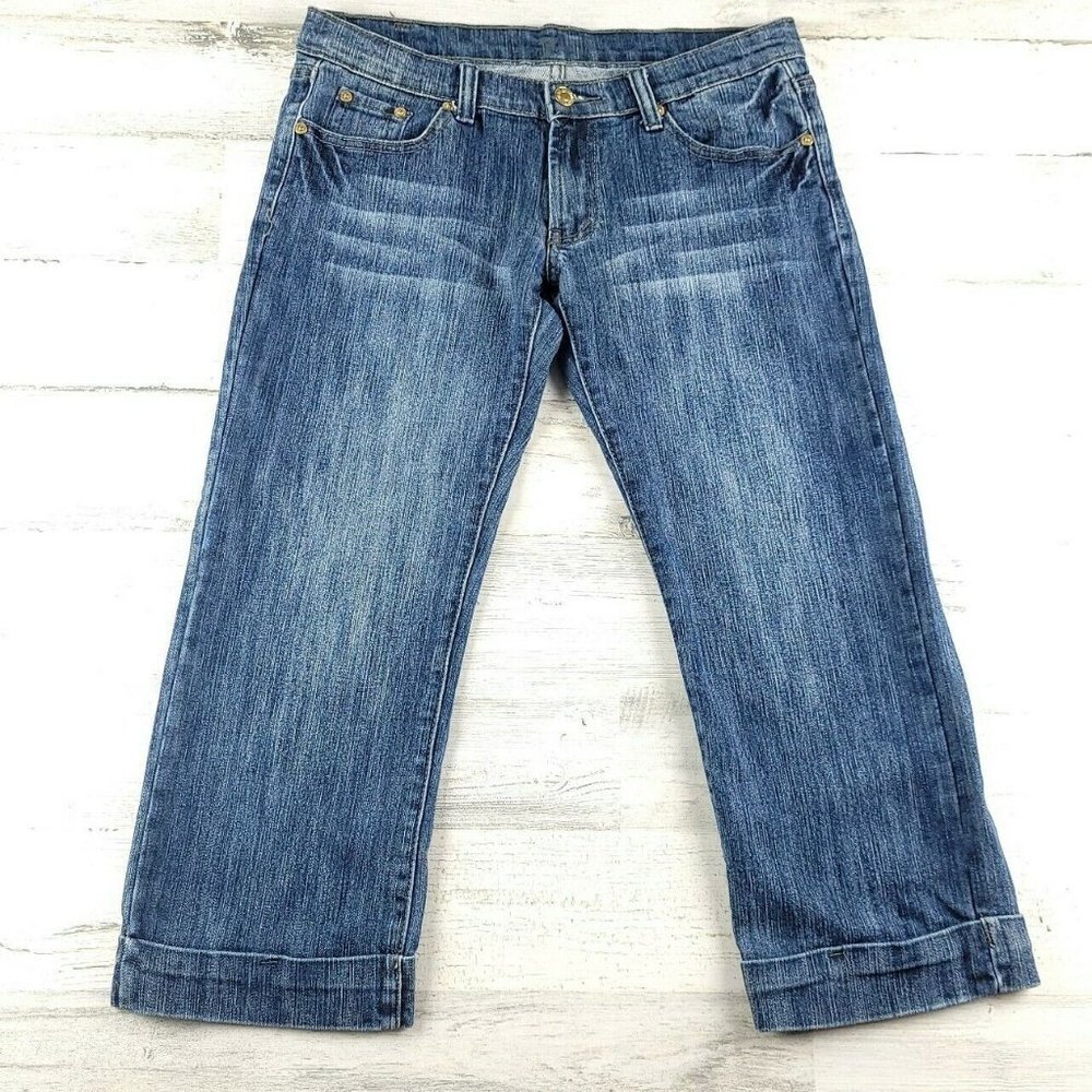 7 For All Mankind A Pocket Rhinestone Cropped Bootcut Jeans Women’s 29 Altered